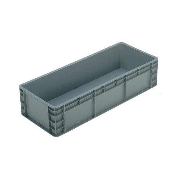 TP規格コンテナボックス [TP-382B 穴無し] グレー 相互モジュール嵌合可