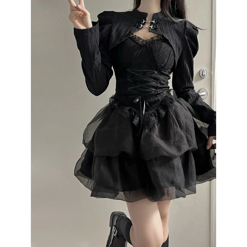 セクシー サスペンダー 胸部 パッド 暗い 腰 プリンセス スカート バレエ スタイル