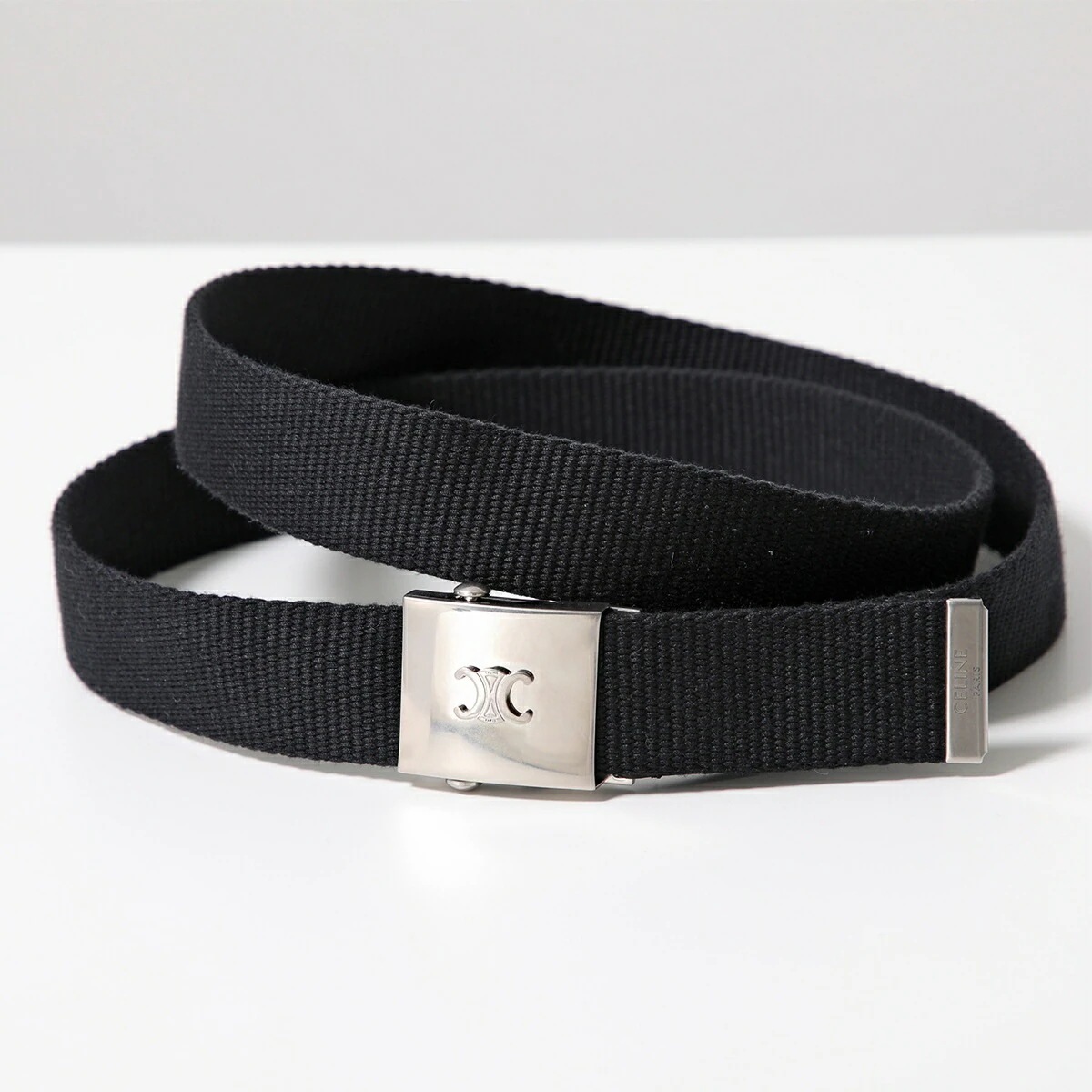 CELINE セリーヌ スケーターベルト Large 30MM ラージ 45BIC2AN4.38SI レディース トリオンフ ガチャベルト BLACK