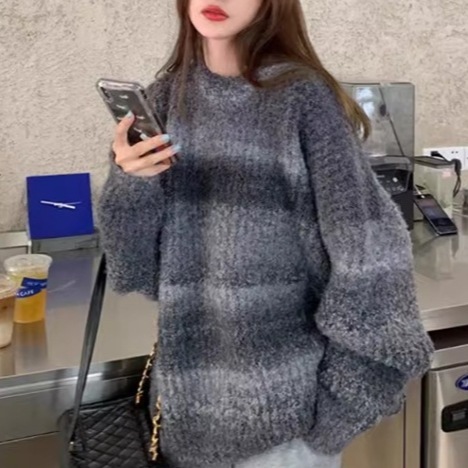 レディース トップス ニット セーター プルオーバー ミドル丈 長袖 ラウンドネック ストレート 厚手 かわいい 大人可愛い きれいめ カジュアル 上品 おしゃれ ラフ ガーリー ルーズ 個性的