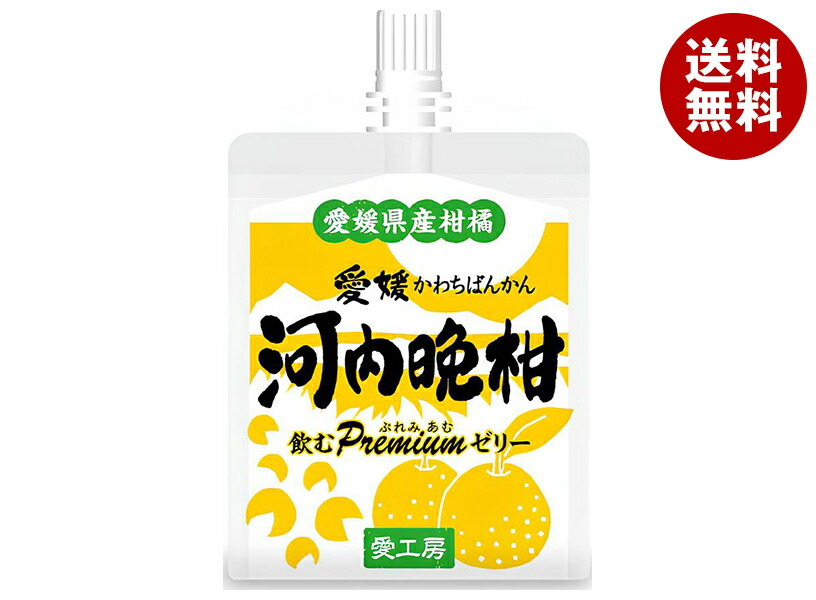 愛工房 飲むぷれみあむゼリー 河内晩柑 180gパウチ×30本入×(2ケース)