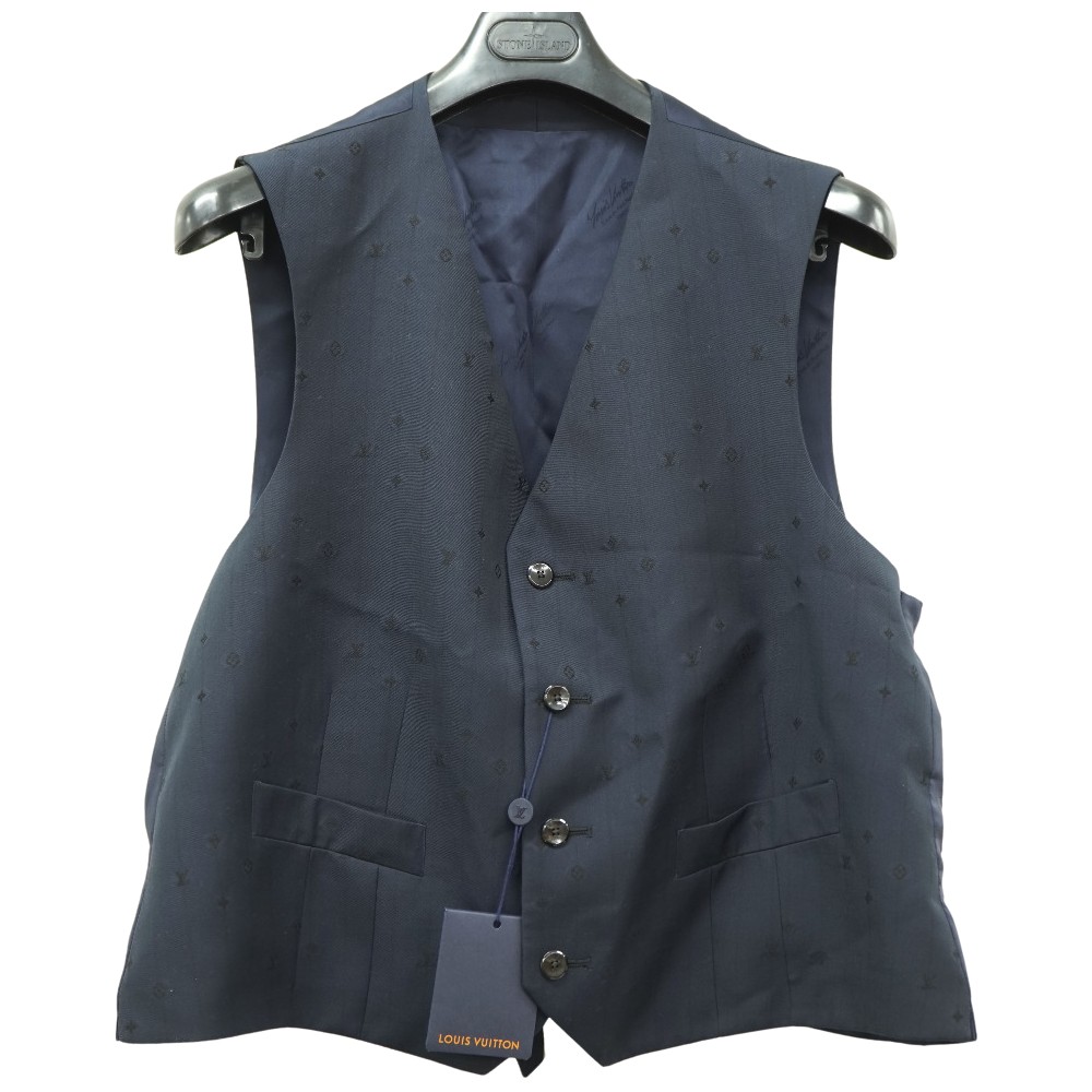 新品同様 ジレ ベスト 1ABJQQ ベスト ウール ネイビー LV 1325【中古】 メンズ