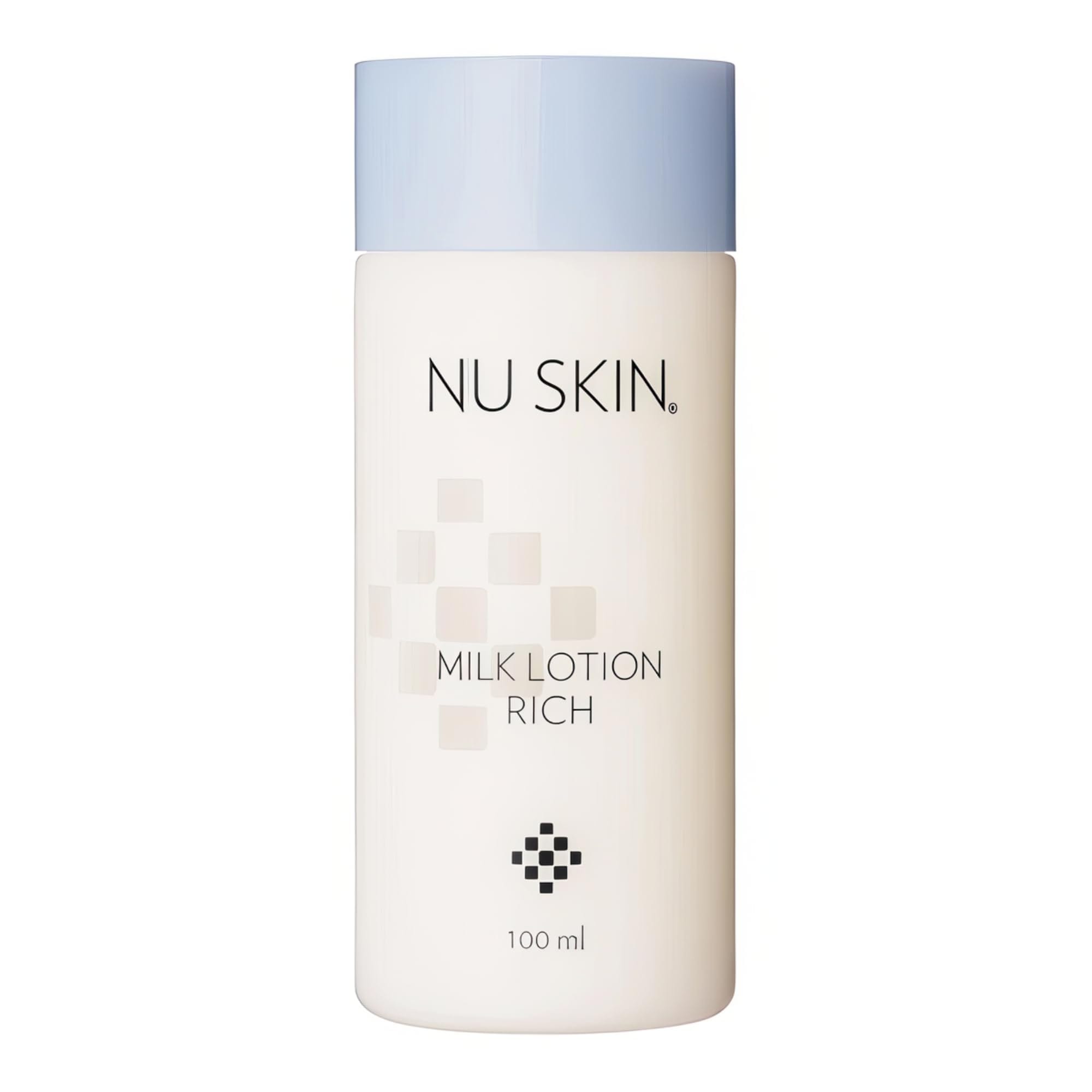 Nu Skin ニュースキン ミルク ローション リッチ 100mL 高保湿効果 しっとりとした肌に整える乳液 キメの整ったもっちり肌へ マカデミアナッツ脂肪酸フィトステリル・β