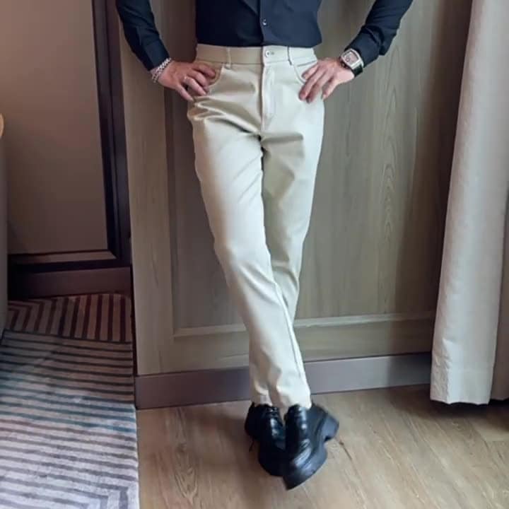 パンツ 秋 新作 メンズ ストレート カジュアルパンツ ファッション 質感 無地 合わせやすい 九分パンツ