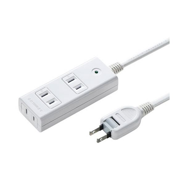 （まとめ） サンワサプライ雷ガードタップ（ホコリ防止シャッター） 2P・3個口 2m ホワイト TAP-SP2113MG-2WN 1個 (×3セット)