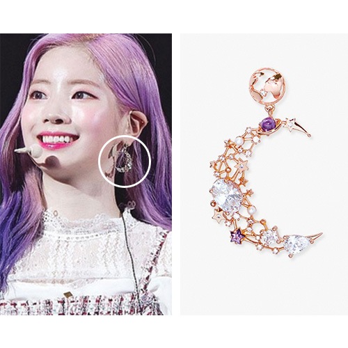 ルナエフェクトイヤリング/イヤークリップ/人気ジュエリー 韓国ファッションスタイル デイリーアクセサリー 韓国ファッション