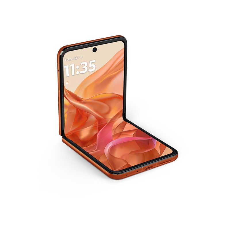 モトローラ　SIMフリースマートフォン motorola razr 50 / Dimensity 7300X / 6.9インチ 12GB+512GB スプリッツオレンジ　PB230002JP