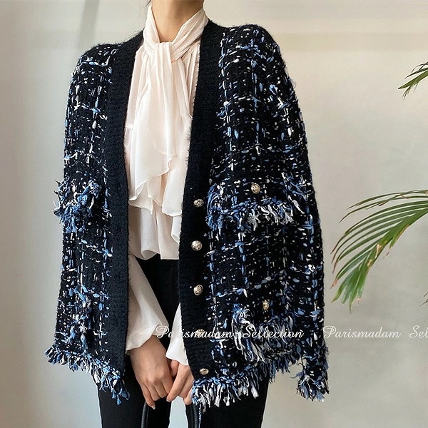 「爆買」上品カーディガン　エレガンス　大人カーディガン　長袖　ノーカラージャケット　ほっそり効果大通勤通学20代30代40代50代60代