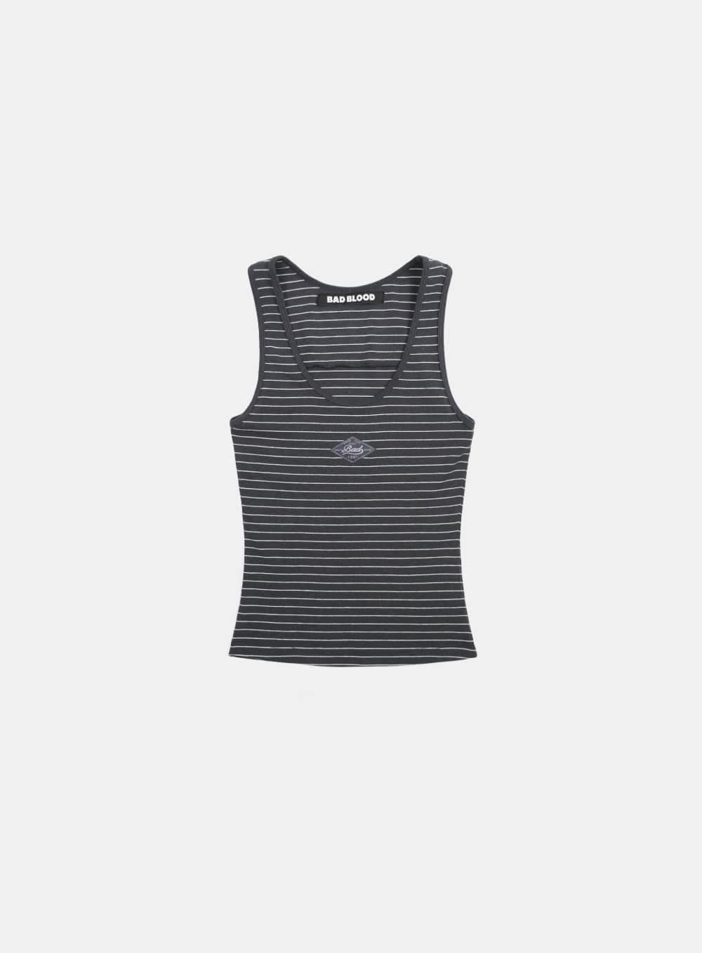 【BADBLOOD】 BEYOND SOFT TANK3 : STRIPE CHARCOAL