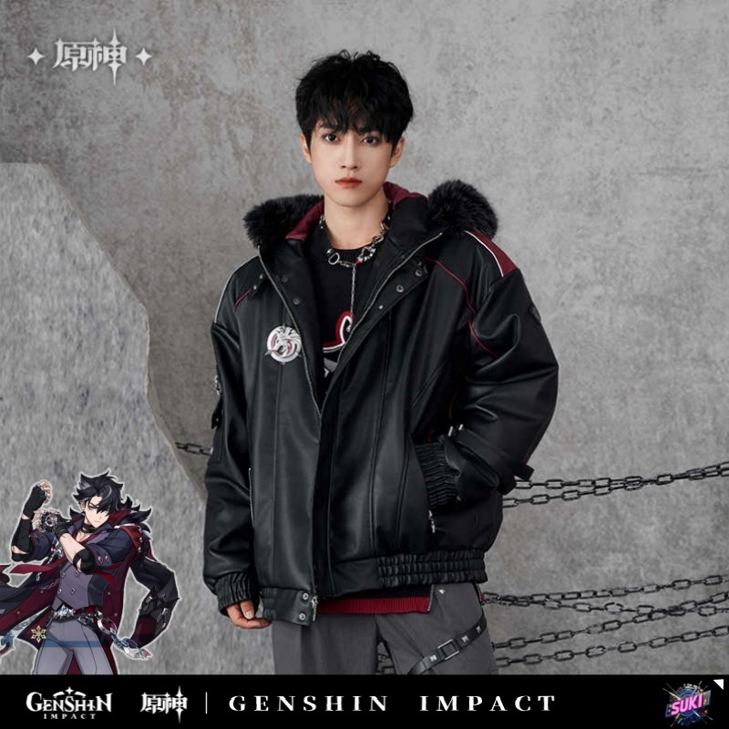 【プロ品質を極める!】原神 グッズ / リオセスリ インプレッションシリーズ / 裏起毛ジャケット / Genshin Impact Wriothesley 莱欧斯利 げんしん コスプレ 2