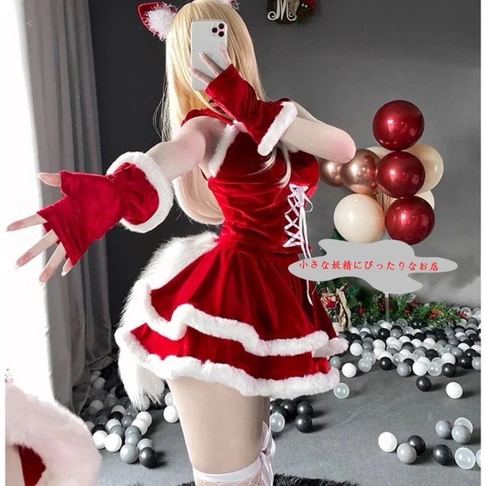 【送料無料】ハロウィン コスム コスプレ メイド服 制服 誘惑 セクシー ドール キャットガール バニーガール クリスマスコスム