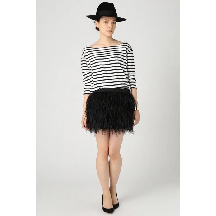 Deuxieme Classe MICHELLE MASON フェザースカート