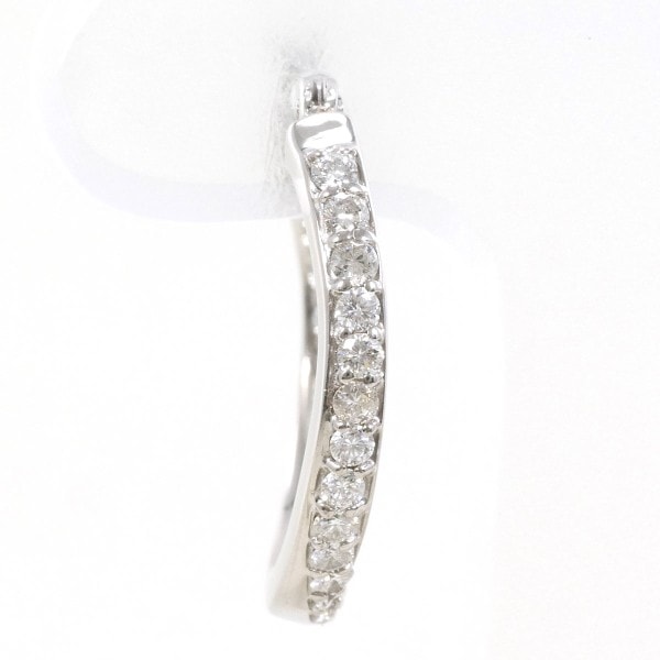 K18 18金 WG ピアス(片耳) ダイヤ 0.51 カード鑑別書 ジュエリー 中古