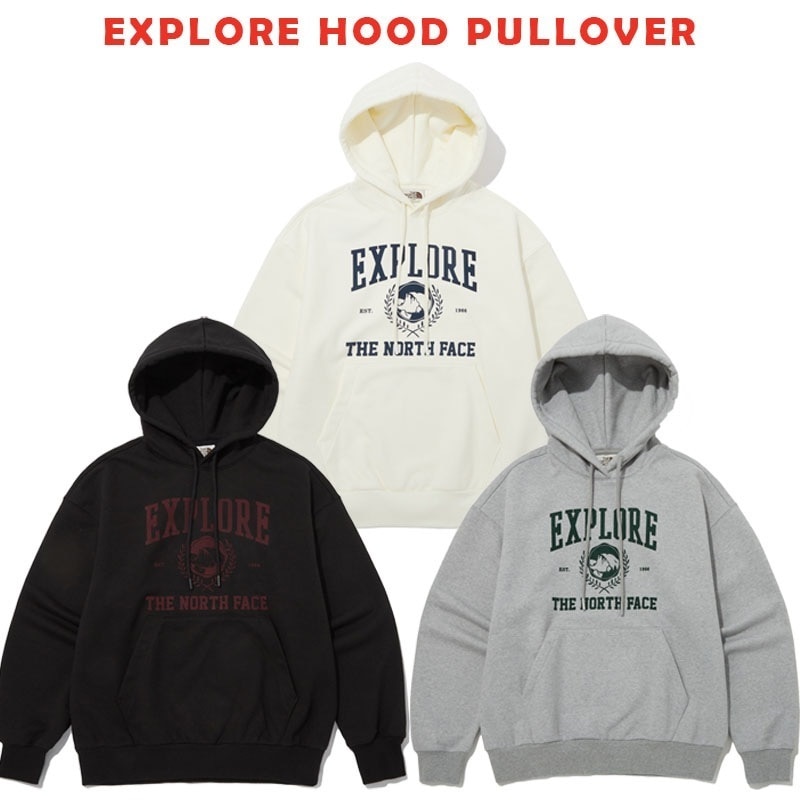 韓国正規品保証 関税負担なし NM5PP51J EXPLORE HOOD PULLOVER 季節の変わり目 スタイル パーカー 長袖デイリー 基本 着装 男子 女子 人気 韓国 ファッション 男女共用 12,994円