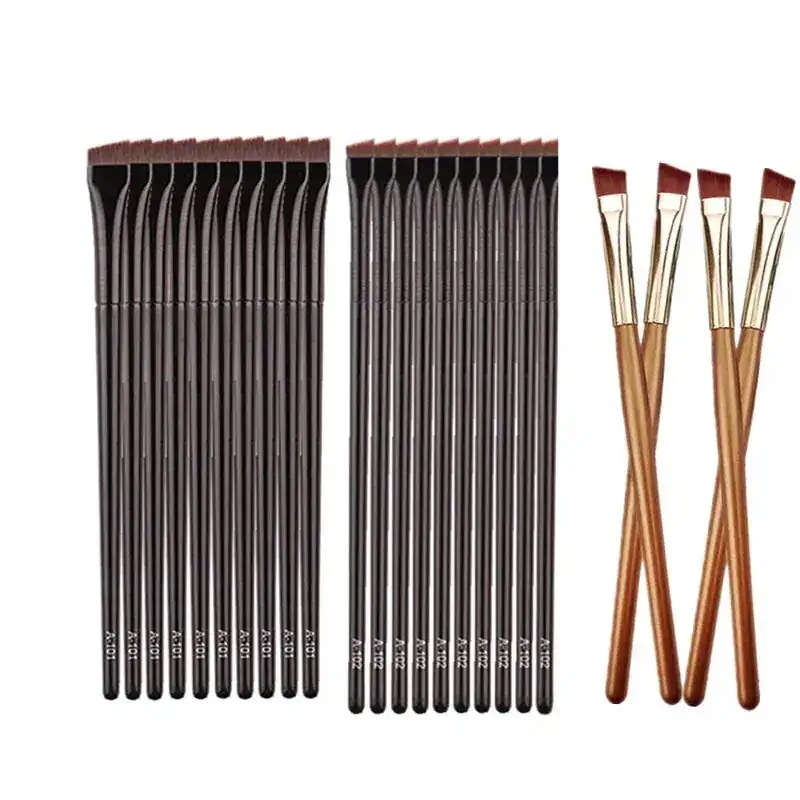 眉毛とアイライナー用のメイクアップブラシ 輪郭を描くためのメイクアップアクセサリー 10個/20個/50個 a101 a102
