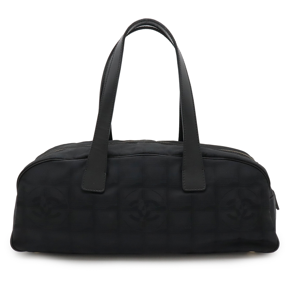 ニュートラベルライン ミニボストンバッグ ハンドバッグ ナイロンジャガード レザー ブラック 黒 ゴールド金具 A1582 31,070円