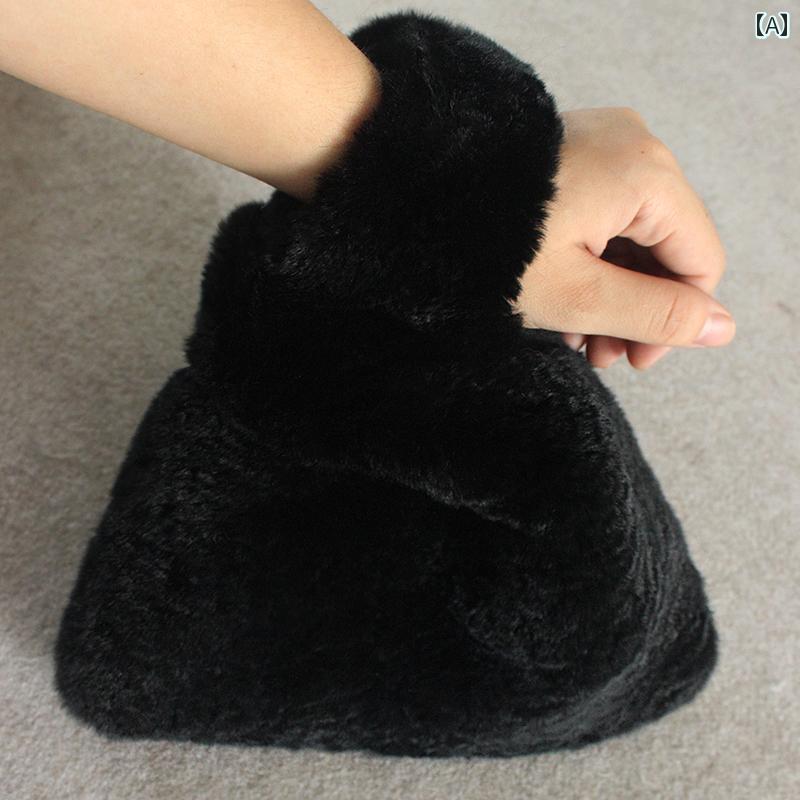 ハンドバッグ レディース 鞄 ファー 秋冬 おしゃれ かわいい ヒョウ柄 レオパード ブラック ホワイト グレー