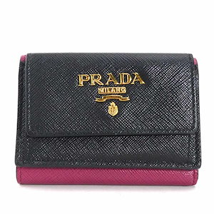 ○PRADA プラダ ミニ 3つ折り財布 楽天市場】PRADA プラダ 小銭入れ付き3つ折り財布メタルロゴ 三