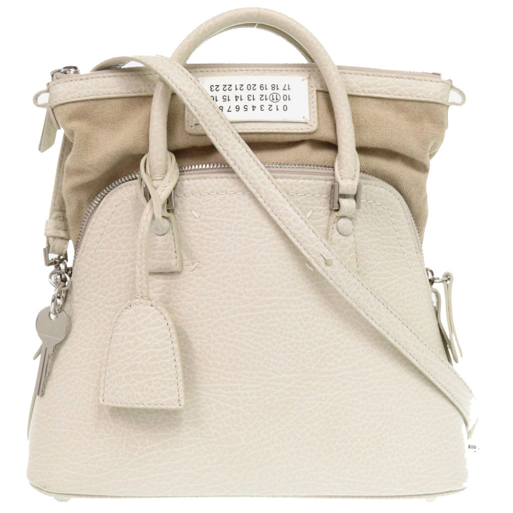 美品 5AC 2WAYショルダーバッグ S56WG0082 ショルダーバッグ レザー ホワイト 0421【中古】 レディース