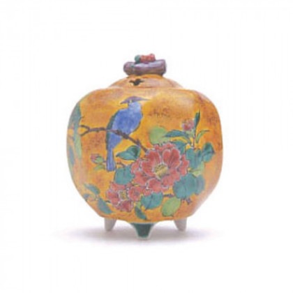 日本香堂 香炉 九角捻 吉田屋花鳥 九谷焼 79521 16,200円