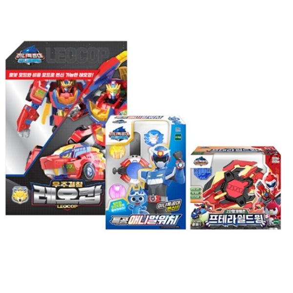 ミニ特攻隊レオコップデラックスセット(レオコップ/アニマルウォッチ/プテラシールドウイング)