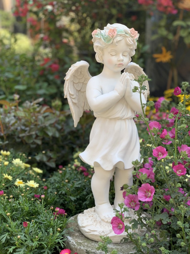 ガーデンオーナメント ガーデニング エンジェル 置物 オブジェ 祈り天使 ガーデン 庭 屋外 玄関 9,720円
