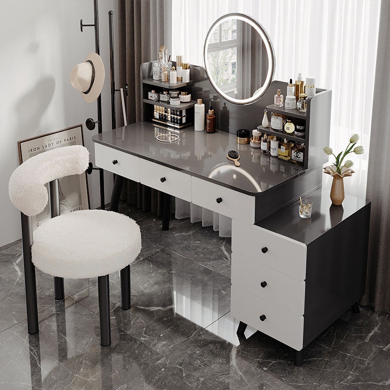 ドレッシングテーブルモダンな小さなベッドルームシンプル2025新しいシンプルなマスターベッドルームストレージチェストキャビネットの統合されたメイクアップテーブル