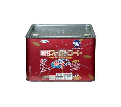 （まとめ買い）油性スーパーコート 5L ミルキーホワイト [x3缶セット]