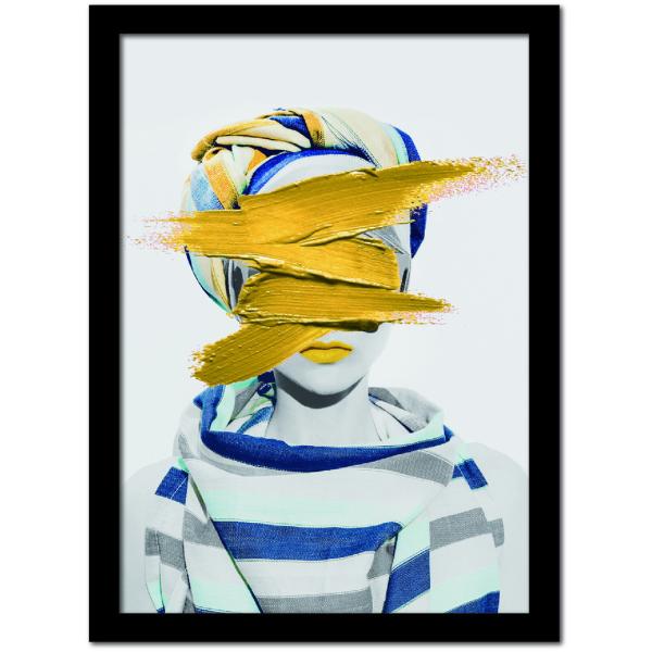 ファブリックパネル アートフレーム 飾り おしゃれ モード 壁掛け ウォールデコレーション 人物 コラージュ 芸術 現代アート A-Mode series 317x440mm