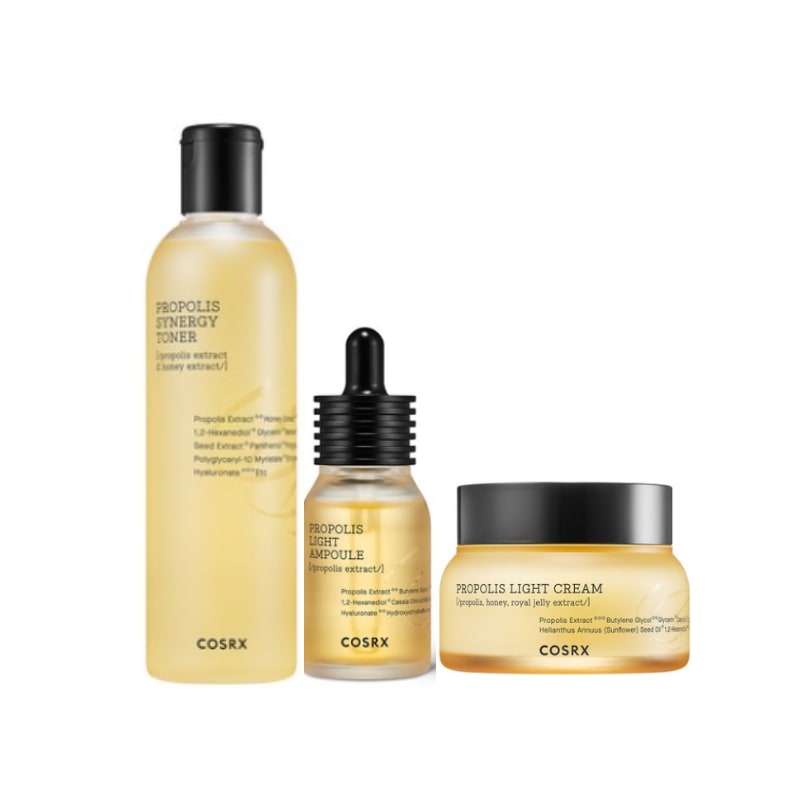 コスアルエックスフルフィットプロポリスシナジートナー,ライトアンプル,ライトクリームセット.
