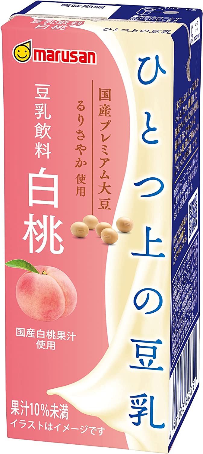 マルサンアイ ひとつ上の豆乳 豆乳飲料白桃 パック 200ml4ケース/96本