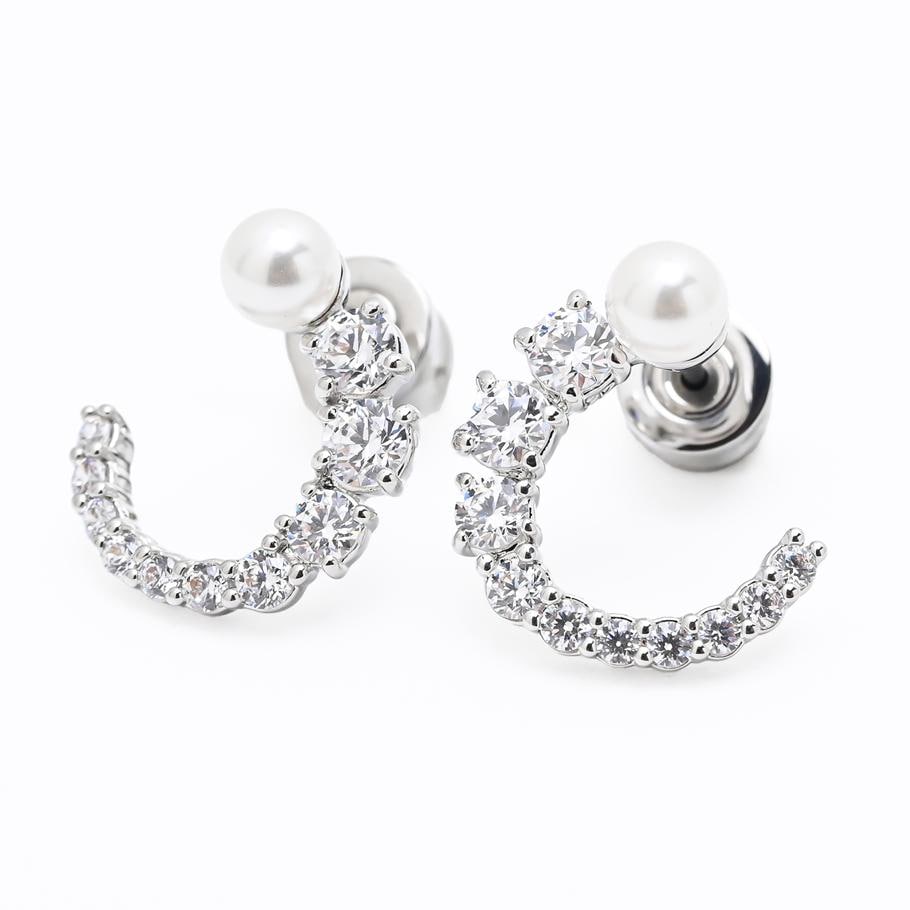 ピアス マトリックス フープピアス クリスタルパール クリア シルバー レディース 5692260 ジュエリー 10,764円