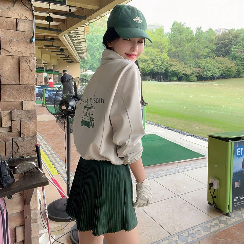 ゴルフウェア 2025 秋冬 春秋 上下セット レディース スポーツウェア 長袖 プリーツスカ スカート ミニスカート秋服 女性 テニスウェア 速乾 韓国風