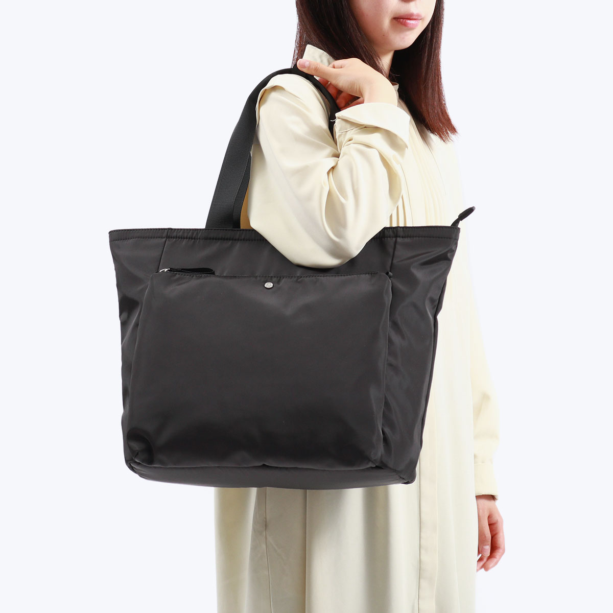 セール トートバッグ アザレア 手提げ 肩掛け A4 B4 大きめ 大容量 軽量 ファスナー付き 大人 カジュアル 無地 レディース 17204