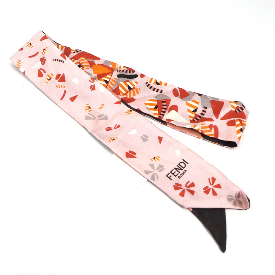 スカーフ ラッピー シルク ピンク/マルチカラー レディース e57237f