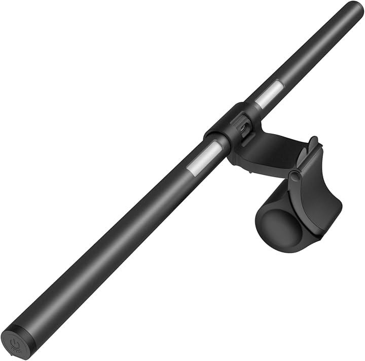 モニターライト 51cm 高演色CRI95+ PCモニター 掛け式ライト 無段階調光調色 背面ライト付き USBライト ブルーライトカット 省スペース(ブラツク, 51CM)