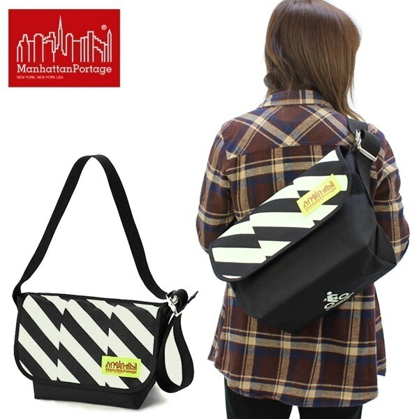 マンハッタン ポーテージ Canvas Art Print Vintage Messenger Bag JR(MP1606VJRFVLART19)メッセンジャーバッグM ショルダーバッグ 国内正規