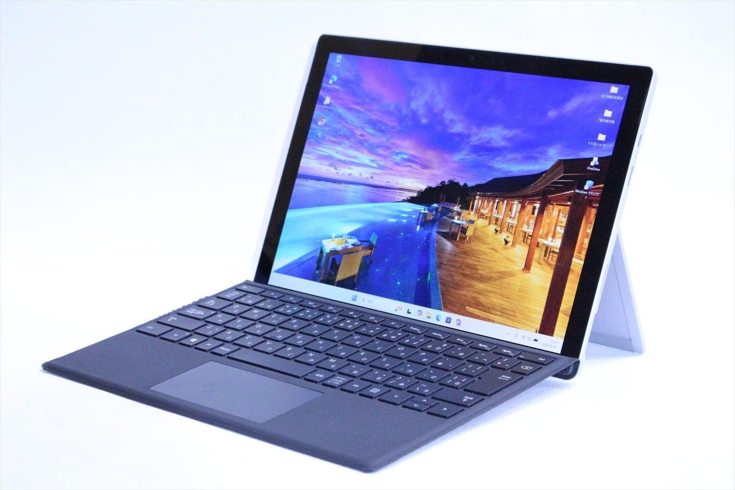 即配 バッテリー良 純正キーボード付 11世代Corei5 Surface Pro7+ i5-1135G7 8G 256G 12.3タッチ Wi-Fi6 Office リカバリ AAA評価