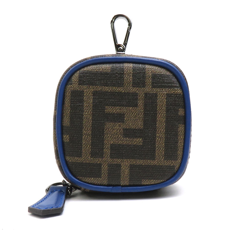 フェンディ FENDI イヤフォンケース Air Podsケース ズッカ PVCコーティングキャンバス ブラウン ユニセックス 7AS121 AFCB 55994g