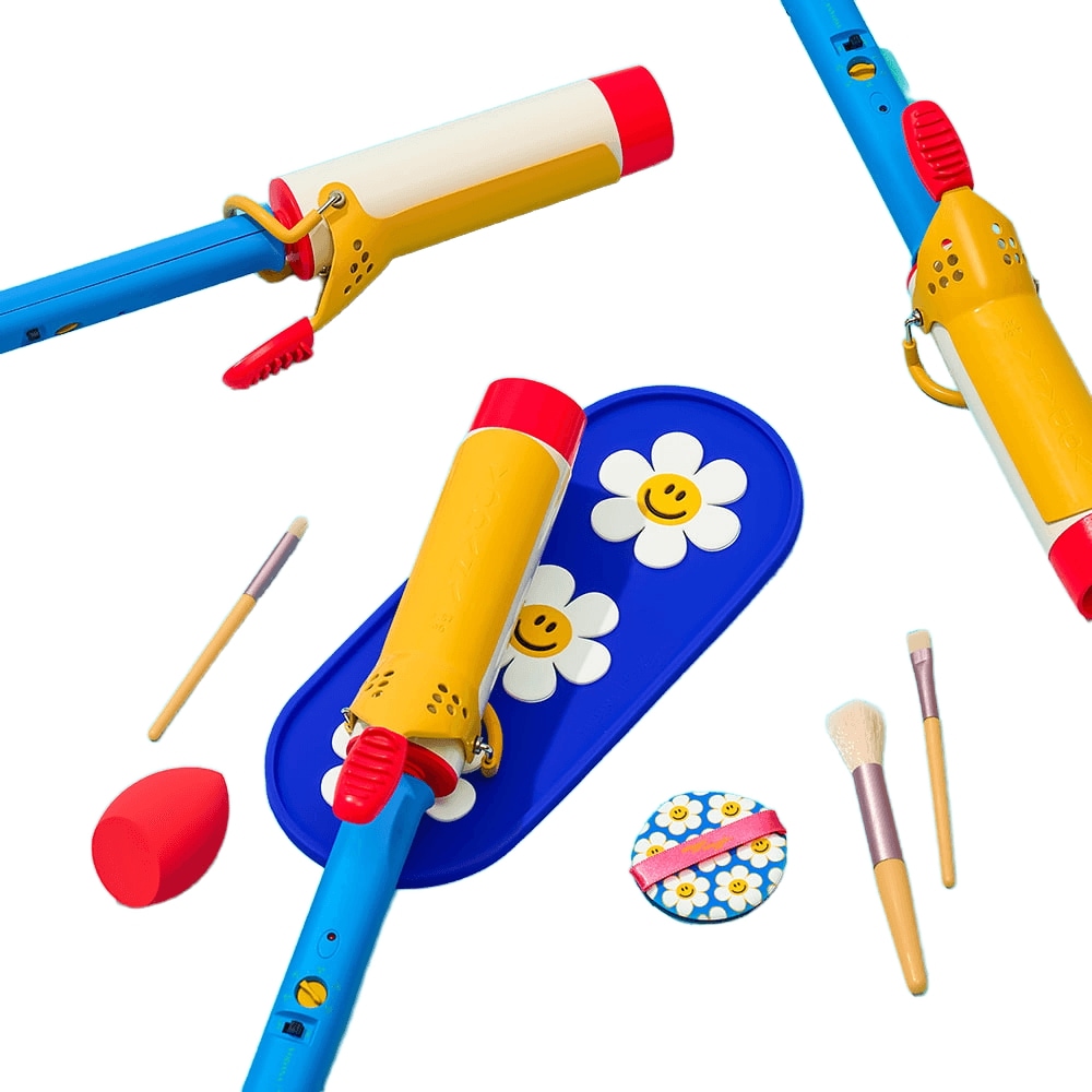 [ボダナ X ウィグルウィグル] 波 ボリューム グラムウェーブ 棒ヘアアイロン 40mm エディション & シリコンパッド