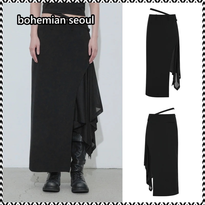 bohemian seoul SHEER LAYERED SKIRT