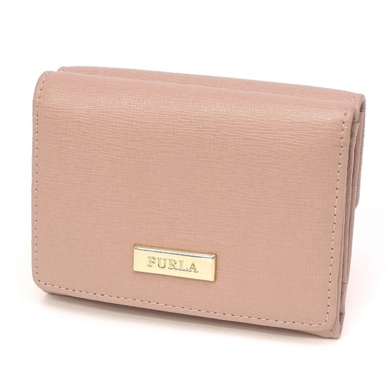 フルラ FURLA 三つ折り財布 両開き ピンク 【中古】(66609) 5,500円