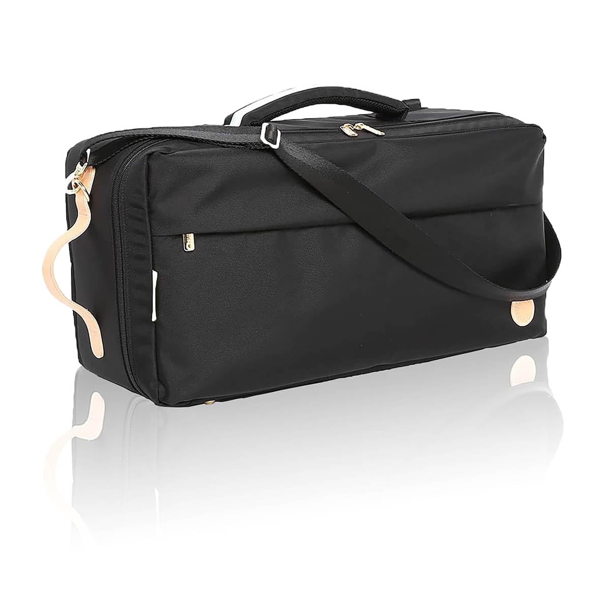 CURTIS トランペット ダブル/トリプル兼用 セミハード ケース フリューゲル 軽量 コンパクト ショルダー リュック 横持ち 縦持ち ミュート 小物入れ BLACK ブラック