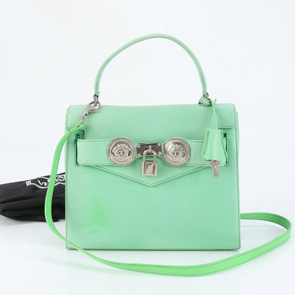 メデューサ レザー 2WAY ショルダーバッグ 斜め掛け ハンド トート レディース RUE CQ19-4 中古