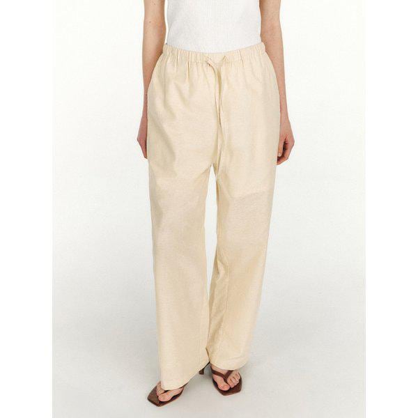 リネン セミワイド バンディングパンツ(MAFBSL41MLE)