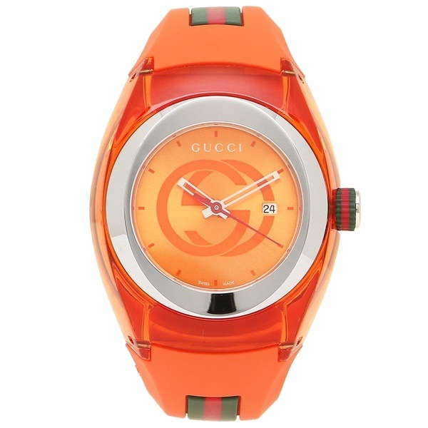 時計 レディース メンズ シンク 36mm クォーツ オレンジ シルバー YA137311