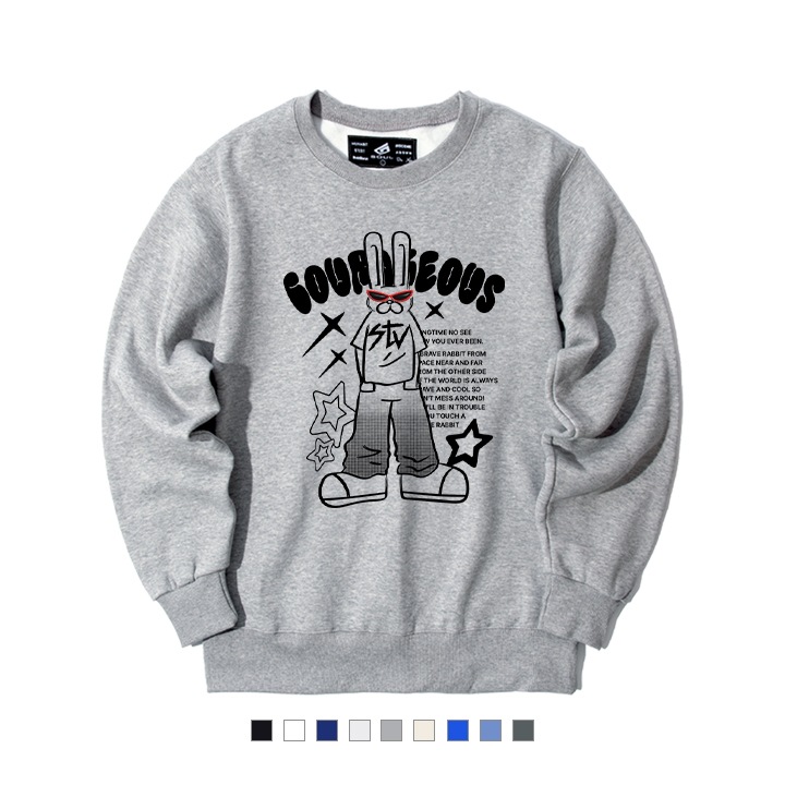 HIP RABBIT 起毛 マンツーマンTシャツ MTM (SPM4-5SP154)