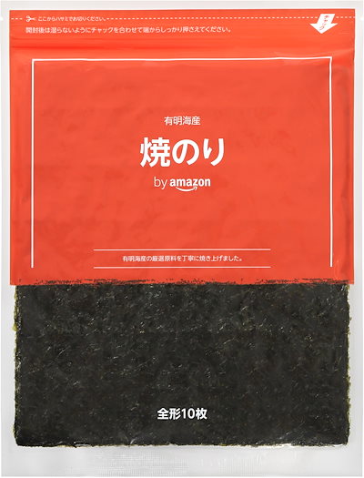 他サイト： by Amazon 焼のり 有明海産 全形10枚(Happy Belly)の商品画像