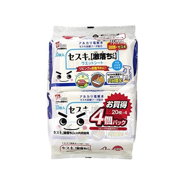 （まとめ）セスキの激落ちシート フローリング用 4パック入り（80枚） SS-292 12個セット
