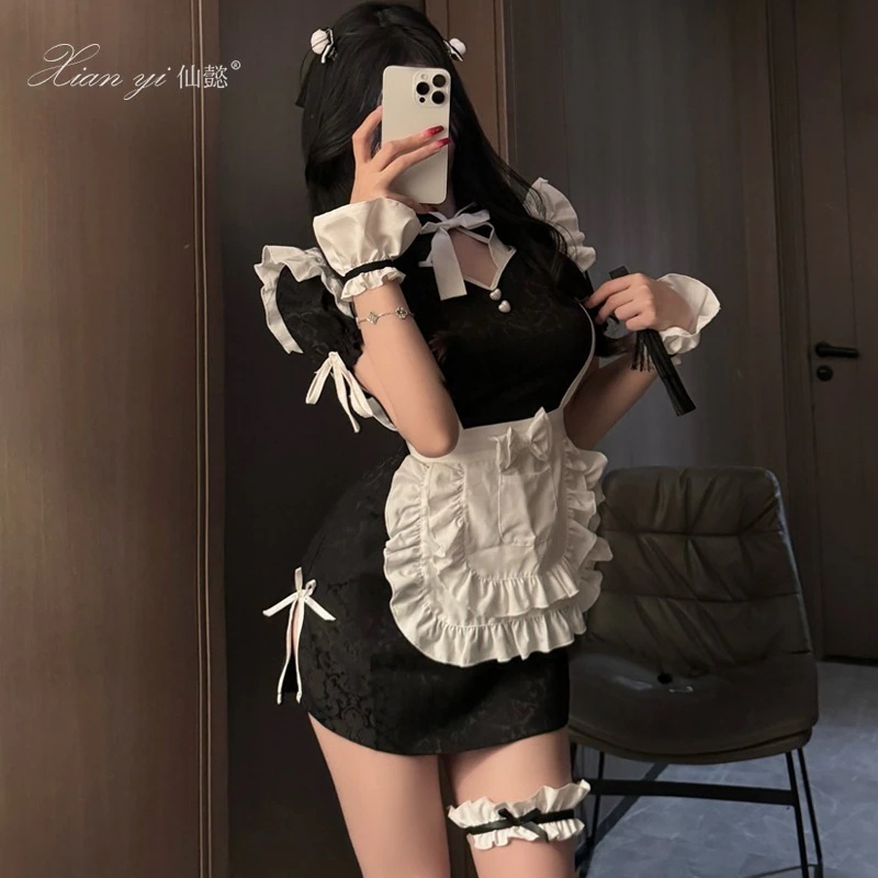 コスプレ 純粋な欲望二次元メイドコス服セクシーなチョンサム制服誘惑スーツ